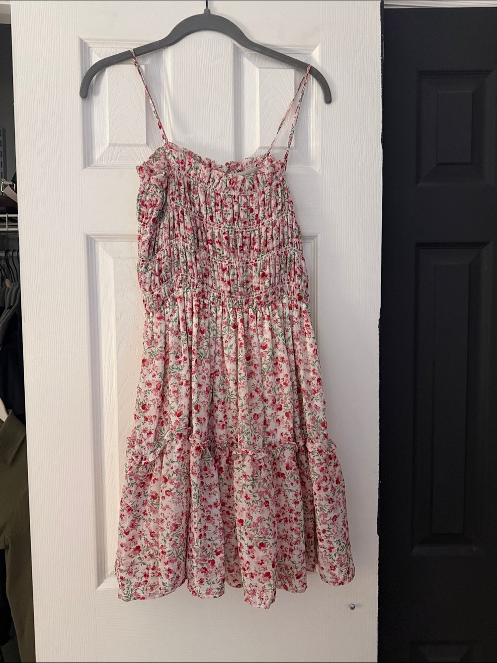 Lulu's Pink Floral Ruffled Sundress